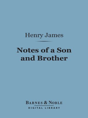 cover image of Notes of a Son and Brother (Barnes & Noble Digital Library)